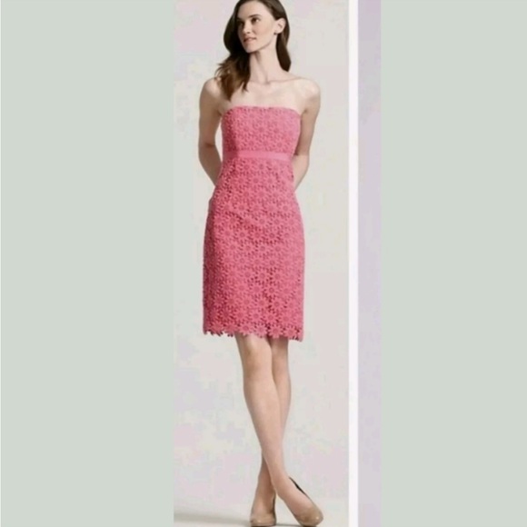 Lilly Pulitzer Hotty Pink Strapless Floral Dress - Picture 5 of 6